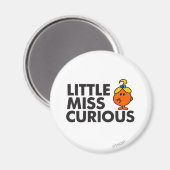Little Miss Curious | Zwarte briefing Magneet (Voorkant / Achterkant)