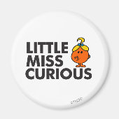 Little Miss Curious | Zwarte briefing Magneet (Voorkant)