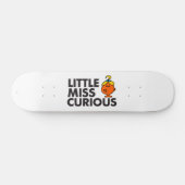 Little Miss Curious | Zwarte briefing Persoonlijk Skateboard (Horizontaal)