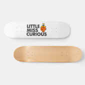 Little Miss Curious | Zwarte briefing Persoonlijk Skateboard (Horizontaal)