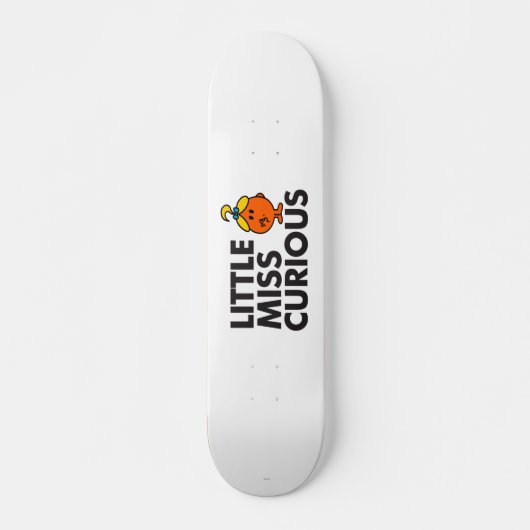 Little Miss Curious | Zwarte briefing Persoonlijk Skateboard (Voorkant)