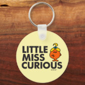 Little Miss Curious | Zwarte briefing Sleutelhanger (Voorkant)