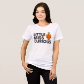 Little Miss Curious | Zwarte briefing Tri-Blend Shirt (Voorkant volledig)