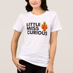 Little Miss Curious Zwarte briefing Tri-Blend Shirt