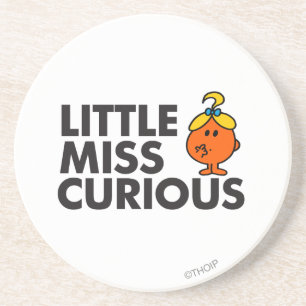 Little Miss Curious   Zwarte briefing Zandsteen Onderzetter