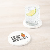 Little Miss Curious | Zwarte briefing Zandsteen Onderzetter (Zijkant)