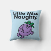 Little Miss | De kleine Miss Naughty is zo stout Kussen (Achterkant)
