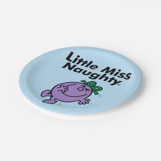 Little Miss | De kleine Miss Naughty is zo stout Papieren Bordje (Gekanteld)