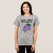 Little Miss | De kleine Miss Naughty is zo stout Tri-Blend Shirt (Voorkant volledig)