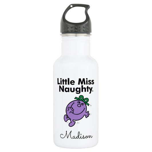 Little Miss | De kleine Miss Naughty is zo stout Waterfles (Voorkant)