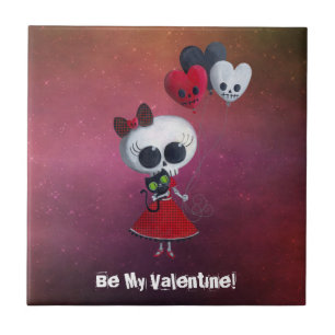Little Miss Death Valentijn Tegeltje