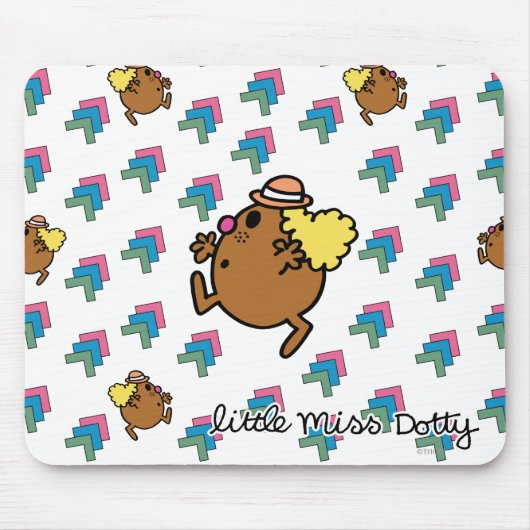 Little Miss Dotty | Kleurrijke Stippen Muismat (Voorkant)