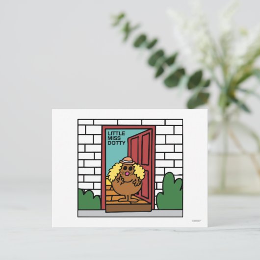 Little Miss Dotty | Open deur Briefkaart (Staand voorkant)