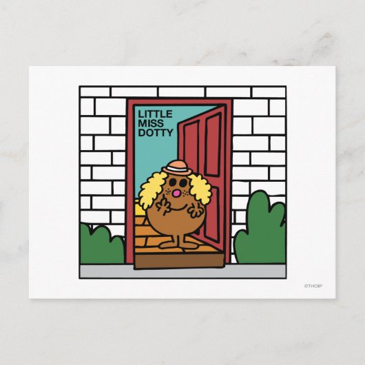 Little Miss Dotty | Open deur Briefkaart (Voorkant)