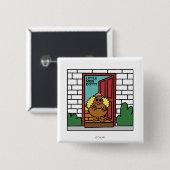 Little Miss Dotty | Open deur Vierkante Button 5,1 Cm (Voorkant /achterkant)