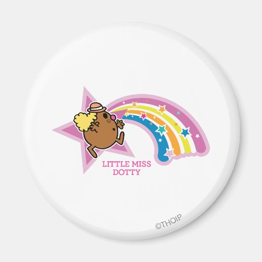 Little Miss Dotty | Regenbogen achtervolgen Magneet (Voorkant)