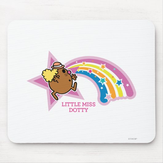 Little Miss Dotty | Regenbogen achtervolgen Muismat (Voorkant)