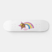 Little Miss Dotty | Regenbogen achtervolgen Persoonlijk Skateboard (Horizontaal)