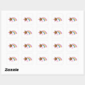 Little Miss Dotty | Regenbogen achtervolgen Vierkante Sticker (Vel)