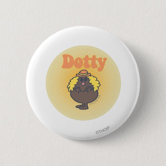 Little Miss Dotty | schijnwerper Ronde Button 5,7 Cm (Voorkant)