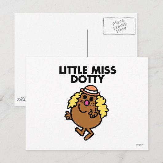 Little Miss Dotty Waving Briefkaart (Voorkant / Achterkant)