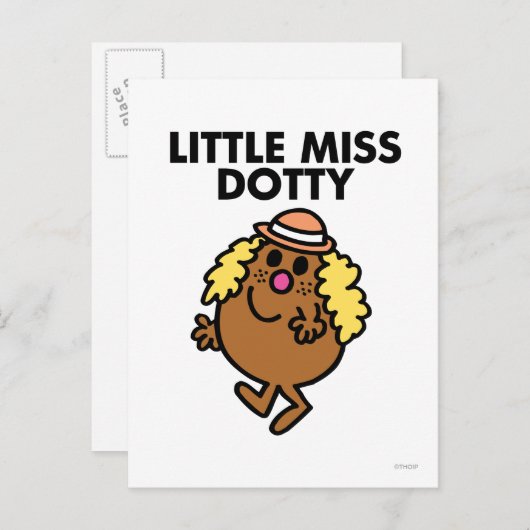 Little Miss Dotty Waving Briefkaart (Voorkant / Achterkant)