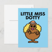 Little Miss Dotty | zwarte belettering Briefkaart (Voorkant / Achterkant)