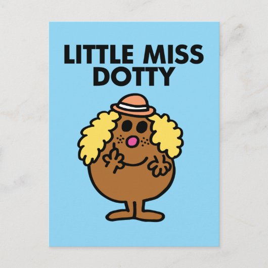 Little Miss Dotty | zwarte belettering Briefkaart (Voorkant)