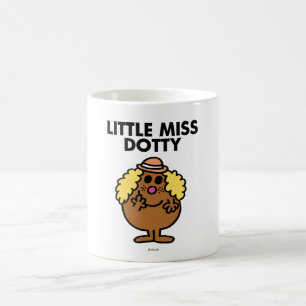 Little Miss Dotty   zwarte belettering Koffiemok