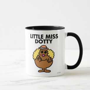 Little Miss Dotty   zwarte belettering Mok