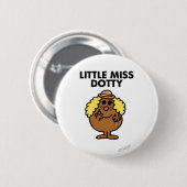 Little Miss Dotty | zwarte belettering Ronde Button 5,7 Cm (Voorkant /achterkant)