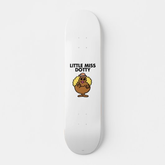 Little Miss Dotty | zwarte belettering Skateboard (Voorkant)