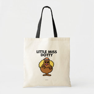 Little Miss Dotty zwarte belettering Tote Bag