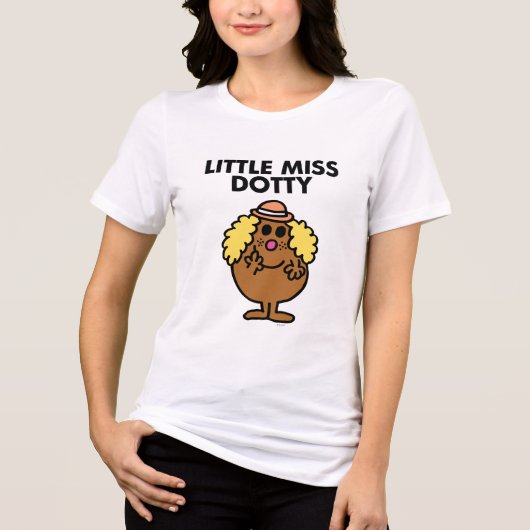 Little Miss Dotty | zwarte belettering Tri-Blend Shirt (Voorkant)