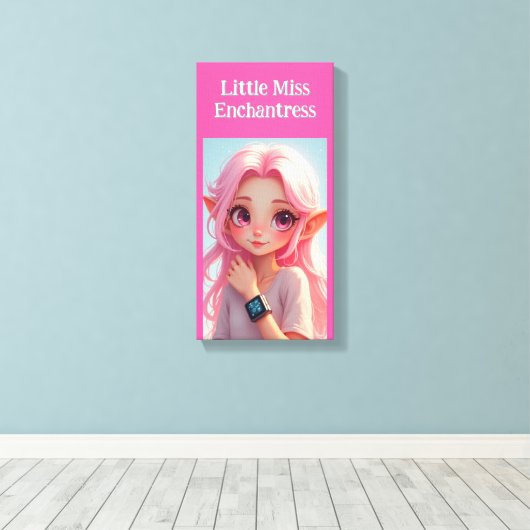 Little Miss Elf Canvas Afdruk (Insitu (Houten vloer))