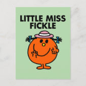 Little Miss Fickle | zwarte belettering Briefkaart (Voorkant)
