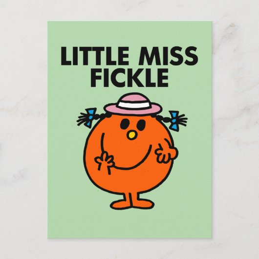 Little Miss Fickle | zwarte belettering Briefkaart (Voorkant)