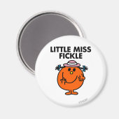 Little Miss Fickle | zwarte belettering Magneet (Voorkant / Achterkant)