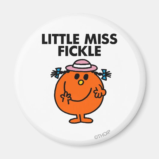 Little Miss Fickle | zwarte belettering Magneet (Voorkant)