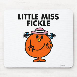 Little Miss Fickle   zwarte belettering Muismat