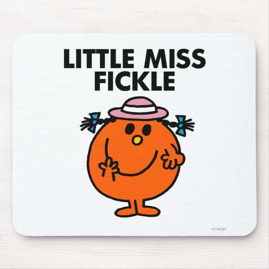 Little Miss Fickle | zwarte belettering Muismat (Voorkant)