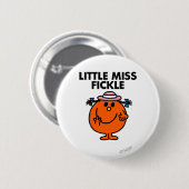 Little Miss Fickle | zwarte belettering Ronde Button 5,7 Cm (Voorkant /achterkant)