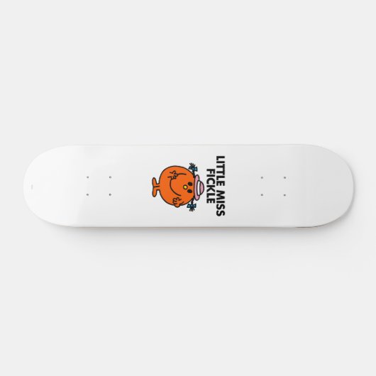 Little Miss Fickle | zwarte belettering Skateboard (Horizontaal)