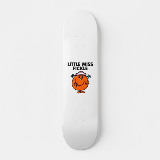 Little Miss Fickle | zwarte belettering Skateboard (Voorkant)