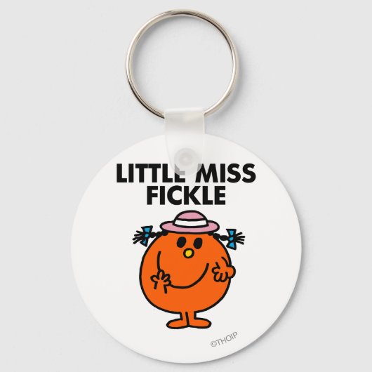 Little Miss Fickle | zwarte belettering Sleutelhanger (Voorkant)
