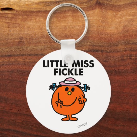 Little Miss Fickle | zwarte belettering Sleutelhanger (Voorkant)
