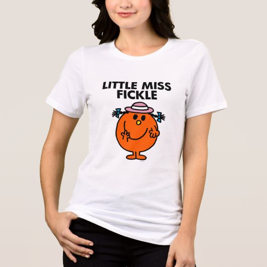 Little Miss Fickle | zwarte belettering Tri-Blend Shirt (Voorkant)