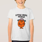Little Miss Fickle | zwarte belettering Tri-Blend Shirt (Voorkant)