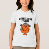Little Miss Fickle | zwarte belettering Tri-Blend Shirt (Voorkant)