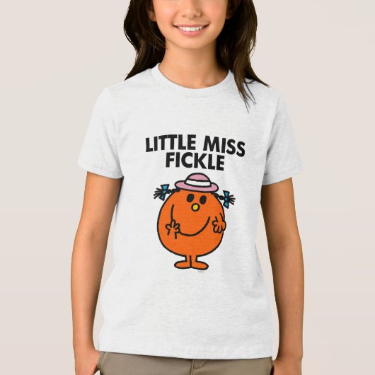 Little Miss Fickle | zwarte belettering Tri-Blend Shirt (Voorkant)